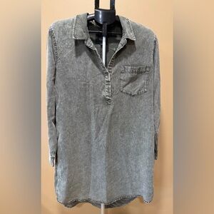 NEW Rails Women's Elva Shirt Dress Military Acid Wash Size XL